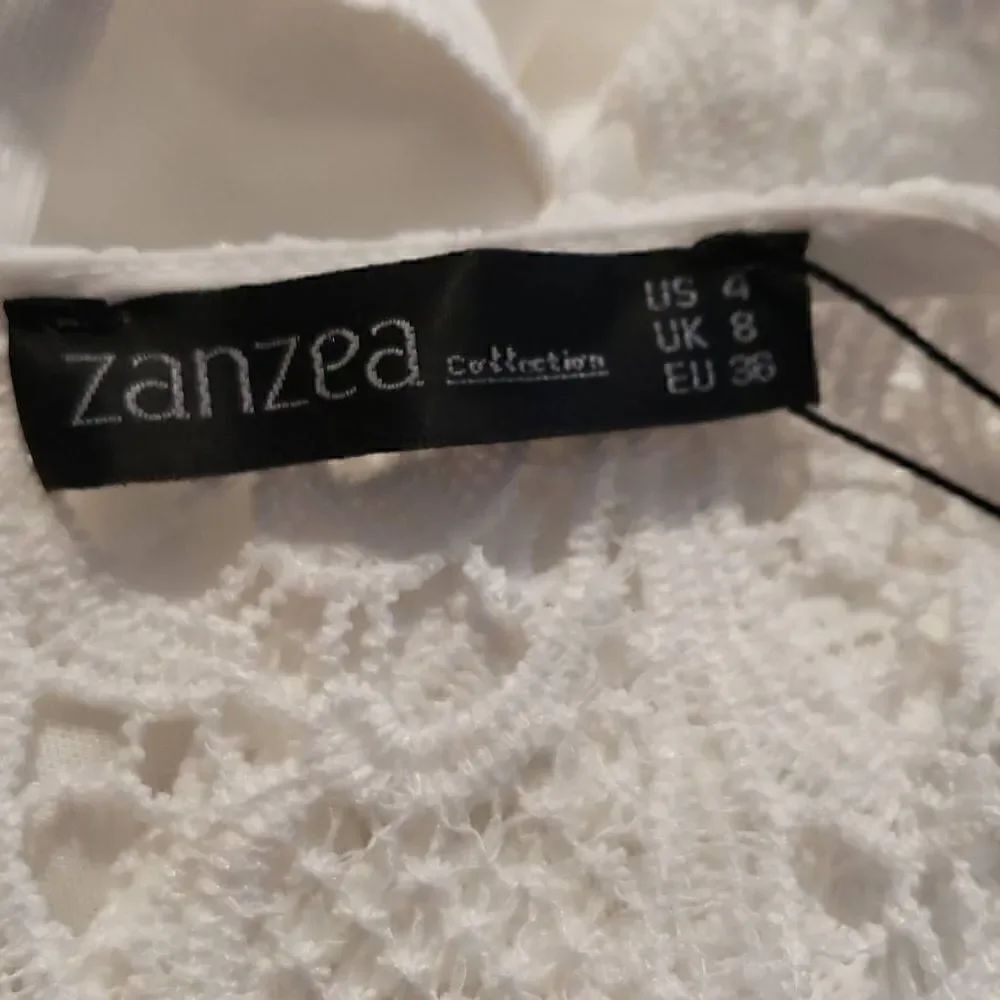 Zanzea Collection Womens White Sleeves Lace Bodice Sheer Skirt Dress Size 4 - Picture 12 of 14
